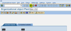 Organizational object Plant - Back