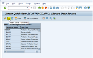 Quick View Data Source Insert Table - 2
